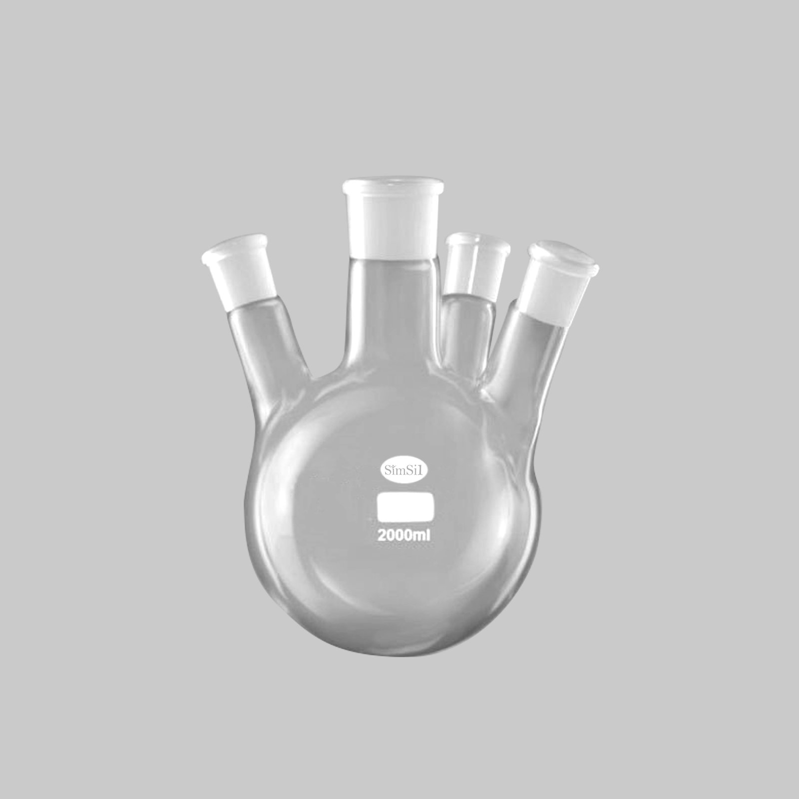 Four Neck Round Bottom Flasks,5000 ml Boiling Four Neck with Precision Ground Sockets-Angular