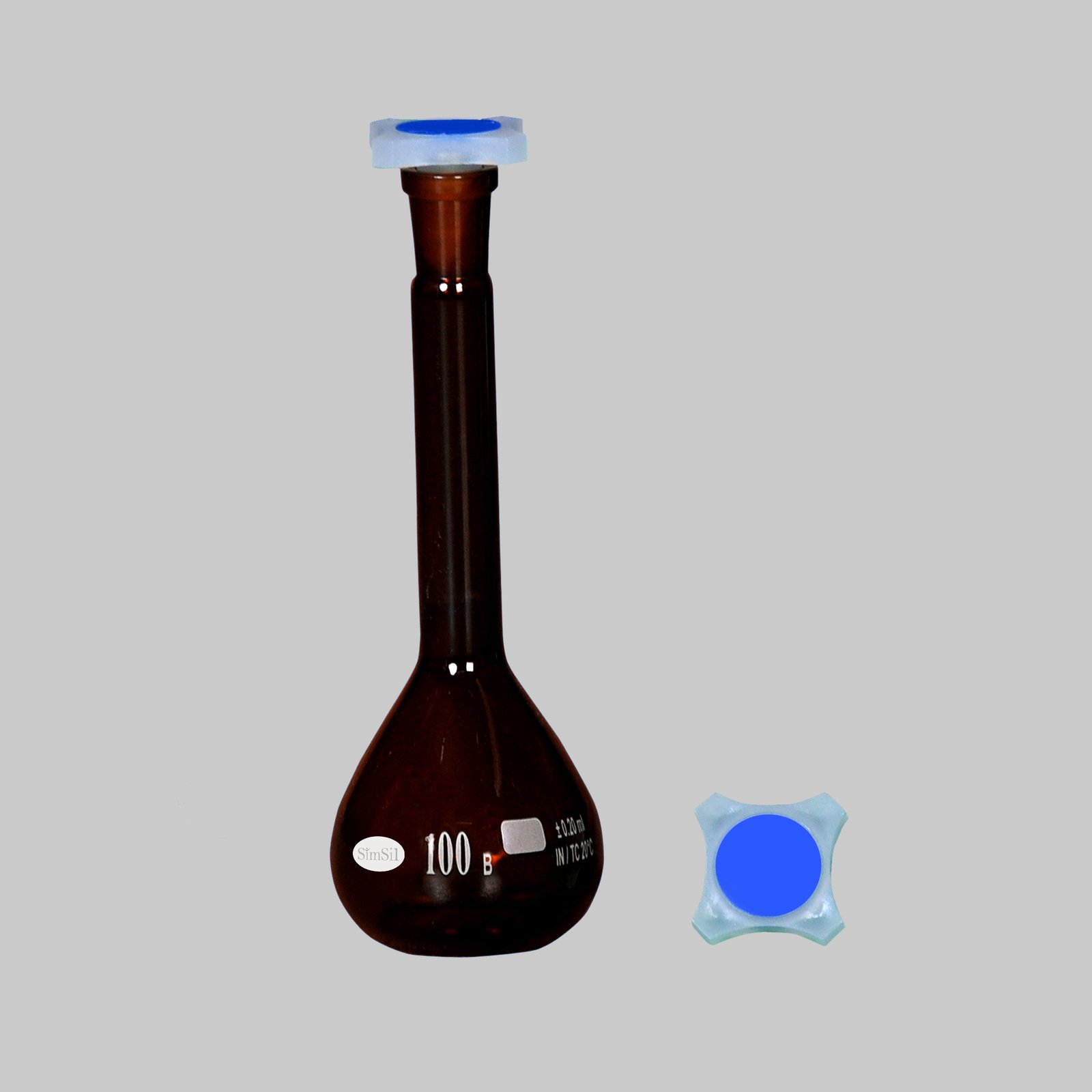 Volumetric Flask Class B, Amber